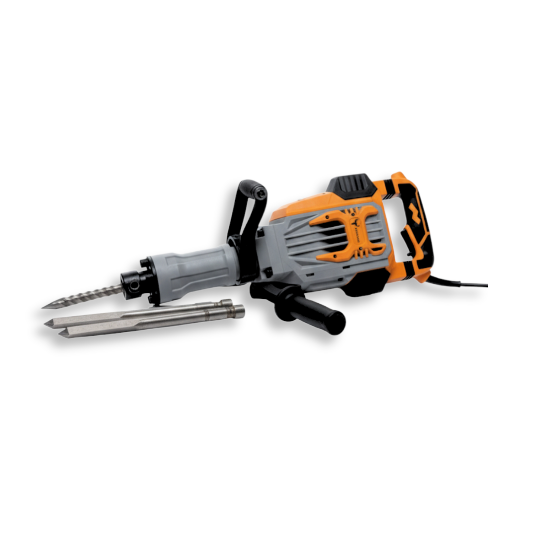 Martillo Demoledor POWFUL 1600W 15 Kg HEX 30 Profesional para Demolición de Concreto