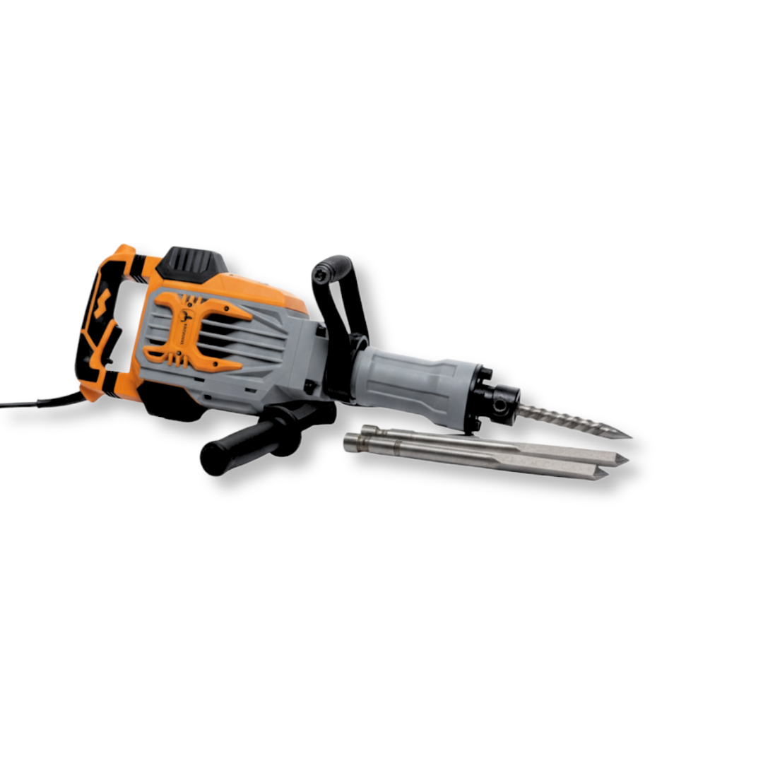 Martillo Demoledor POWFUL 1600W 15 Kg HEX 30 Profesional para Demolición de Concreto