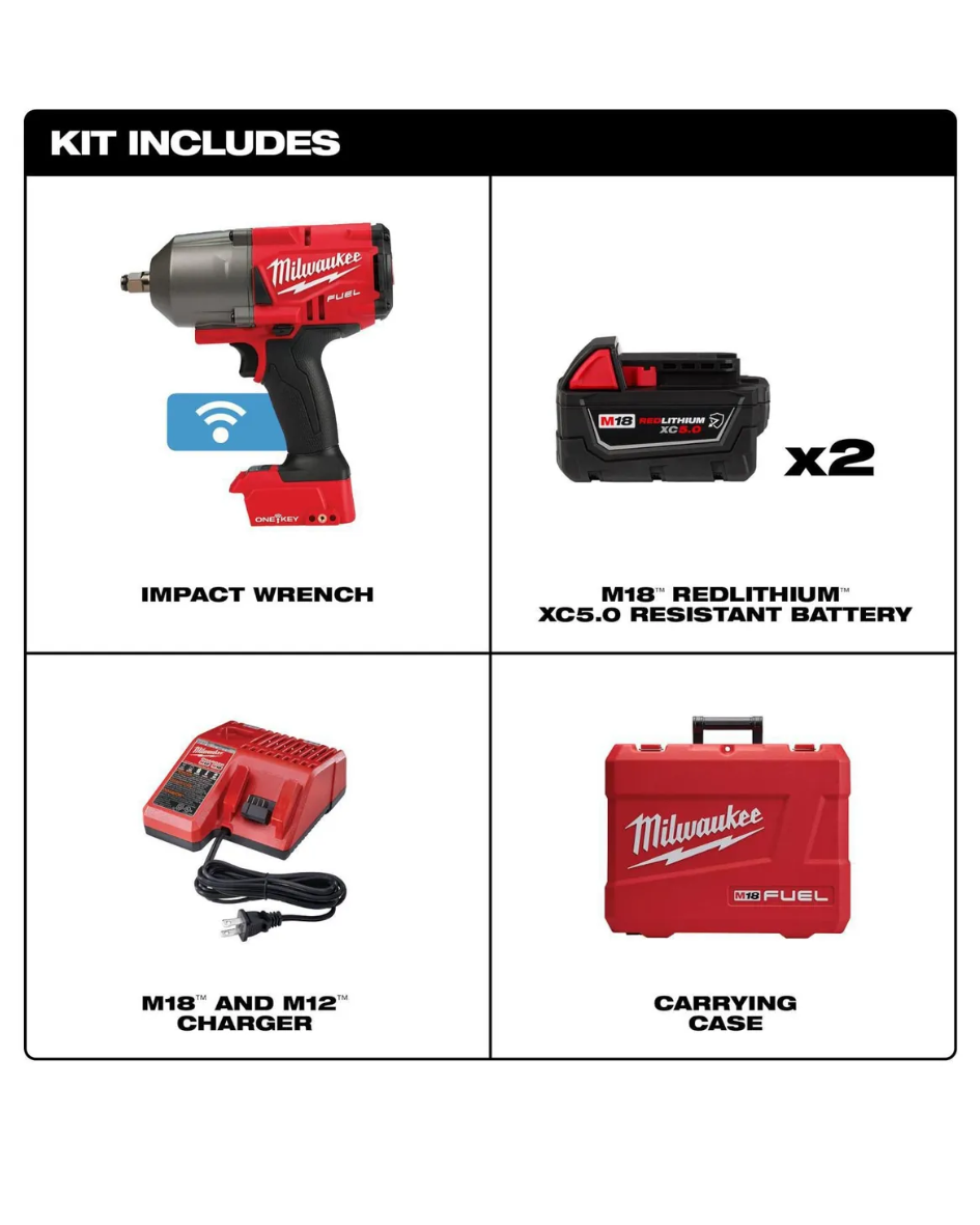 Llave de impacto M18 FUEL™ 1/2" ONE-KEY™ MILWAUKEE / 2863-259